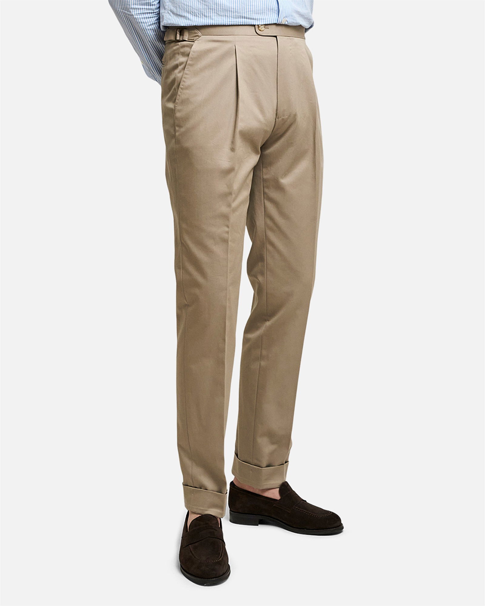 Mod 2 Light Summer Cotton Trouser Taupe - Trousers - Cavour