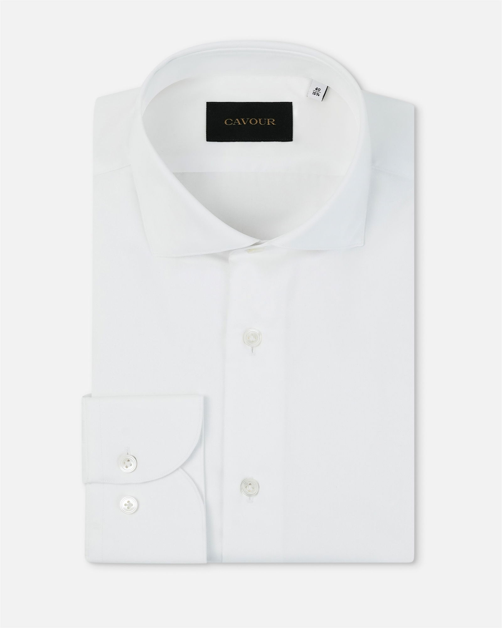 Plain Twill Shirt White - Shirts - Cavour