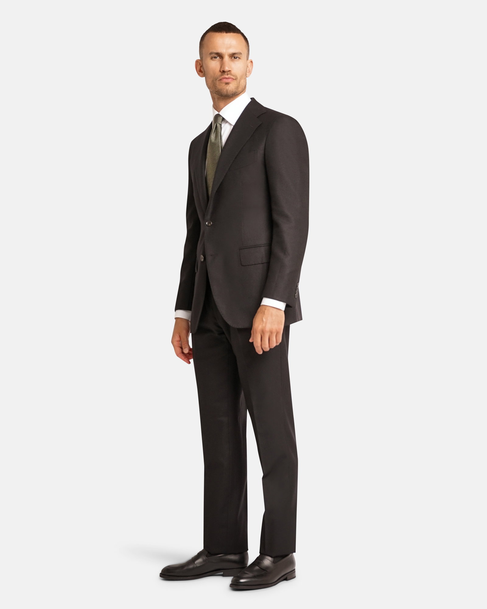 Mod 2 - Heavy Flannel Suit Black - Suits - Cavour