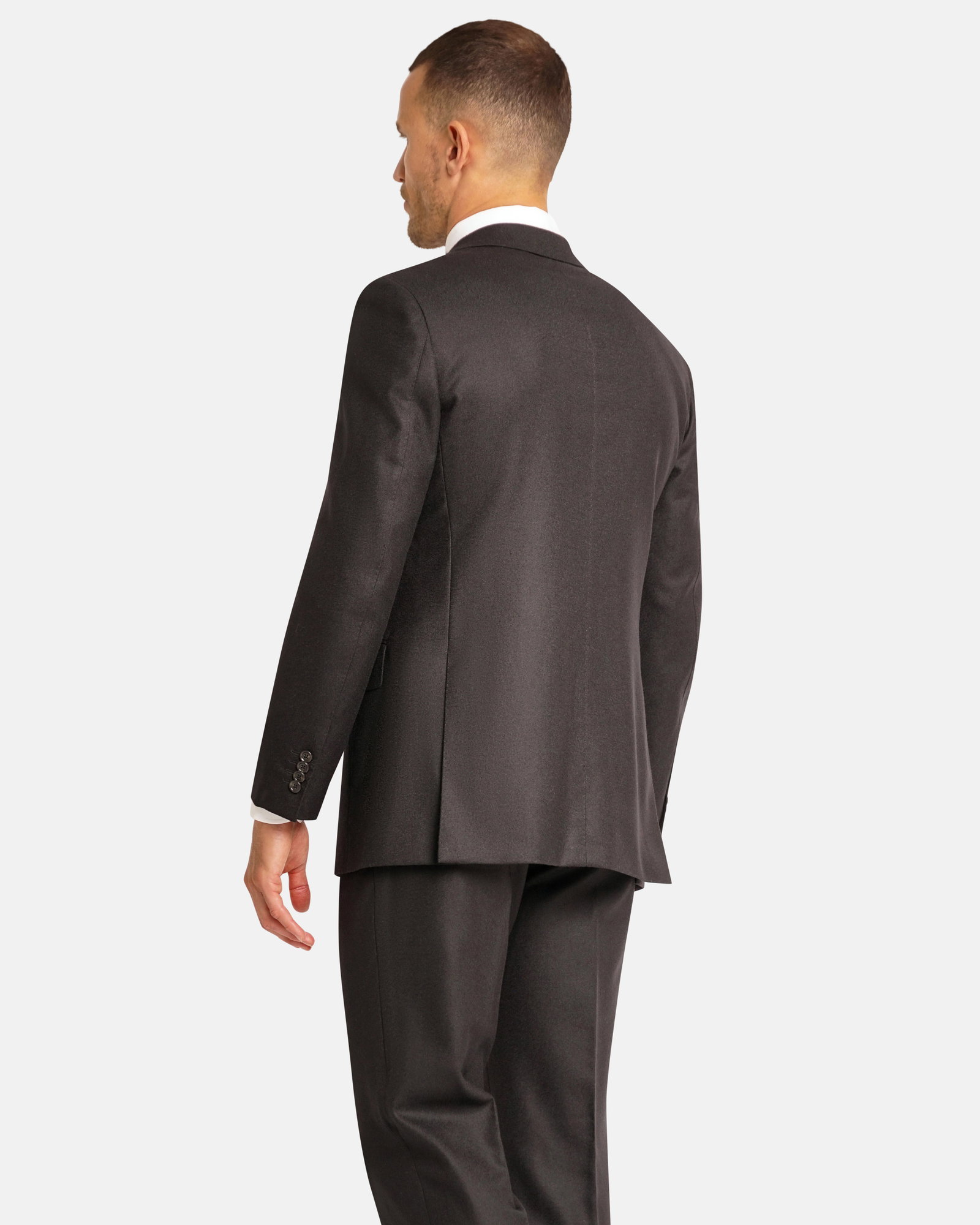 Mod 2 - Heavy Flannel Suit Black - Suits - Cavour