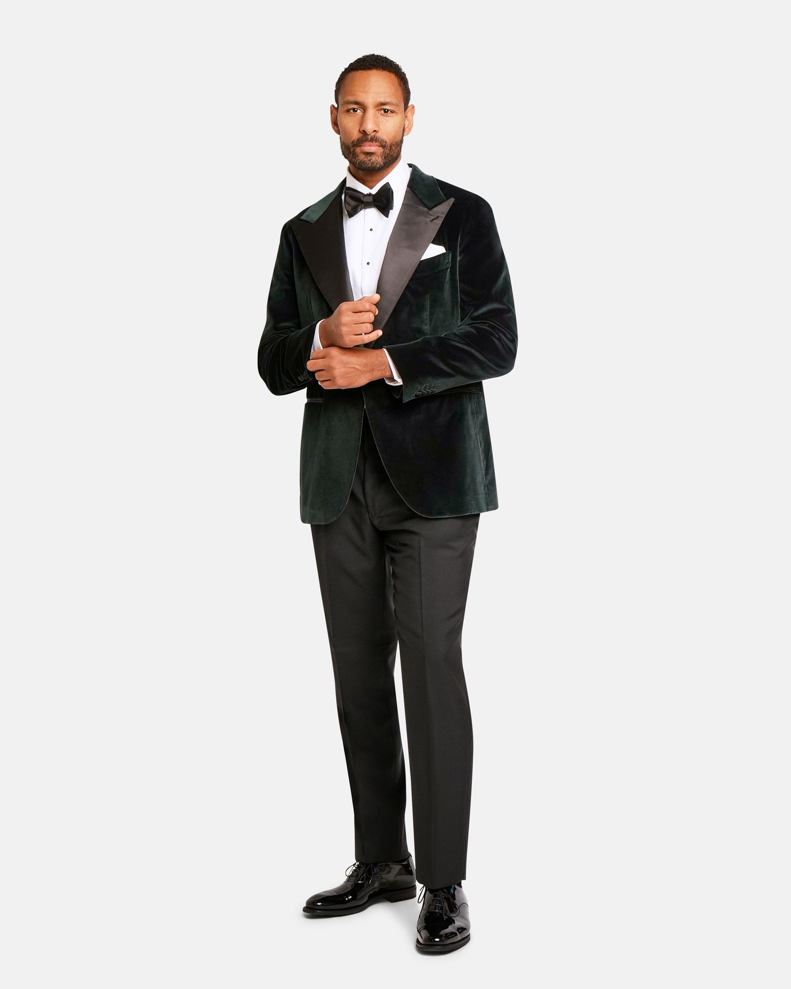 Mod 2 - Velvet Tuxedo Jacket Green - Blazers - Cavour