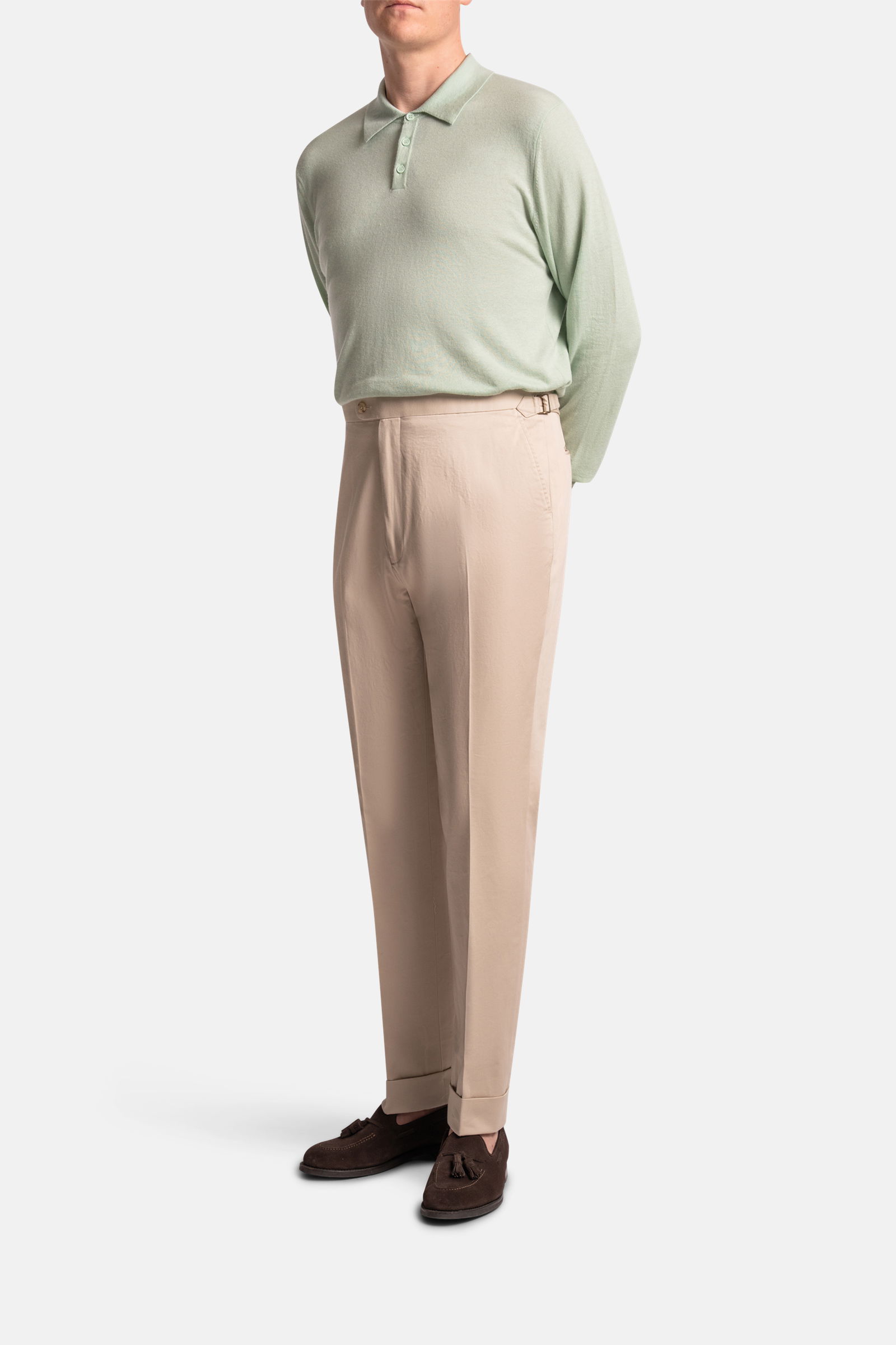 kaval カヴァル／front tuck trousers (beige) kaval | Re;li
