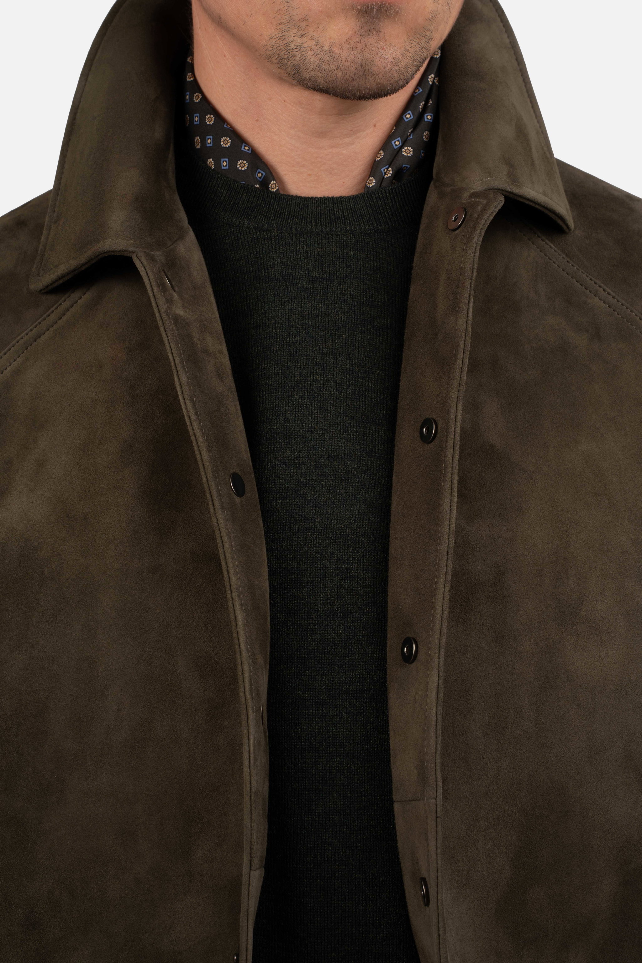 Exclusive Suede Flight Jacket Green - Jackets - Cavour