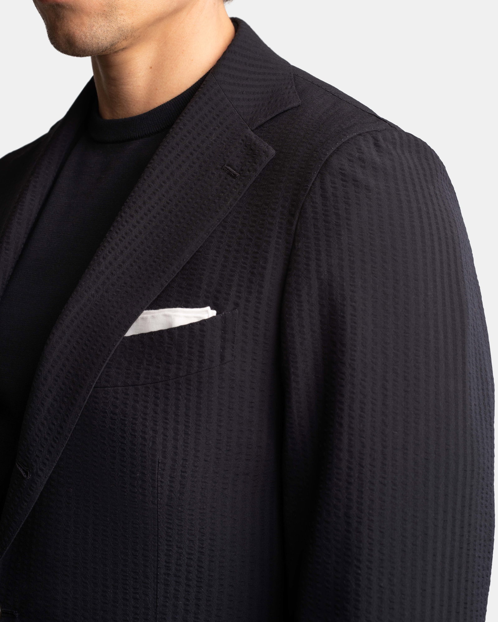 Mod 2 Luxury Seersucker Suit Navy - Suits - Cavour