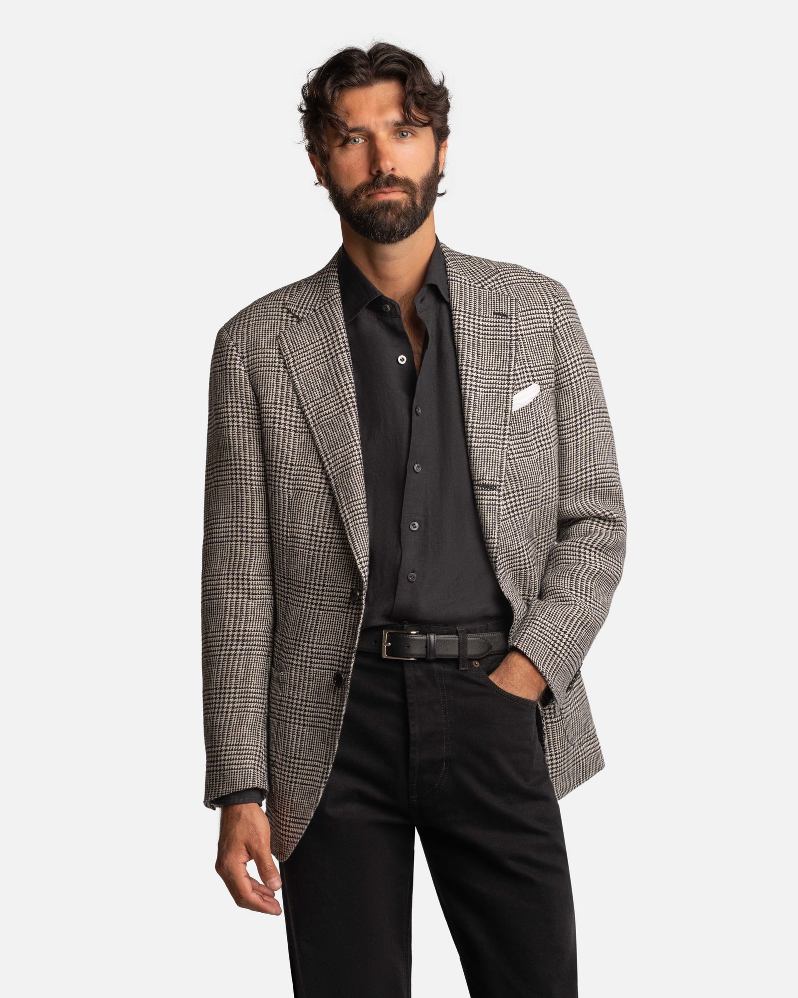 Mod 2 Glencheck Jacket Black - Blazers - Cavour