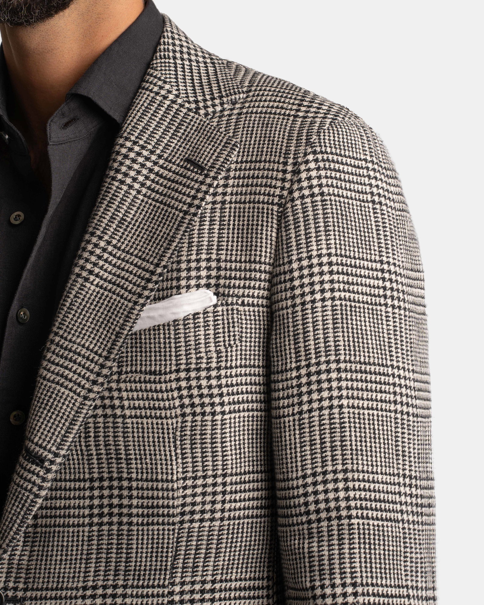Mod 2 Glencheck Jacket Black - Blazers - Cavour