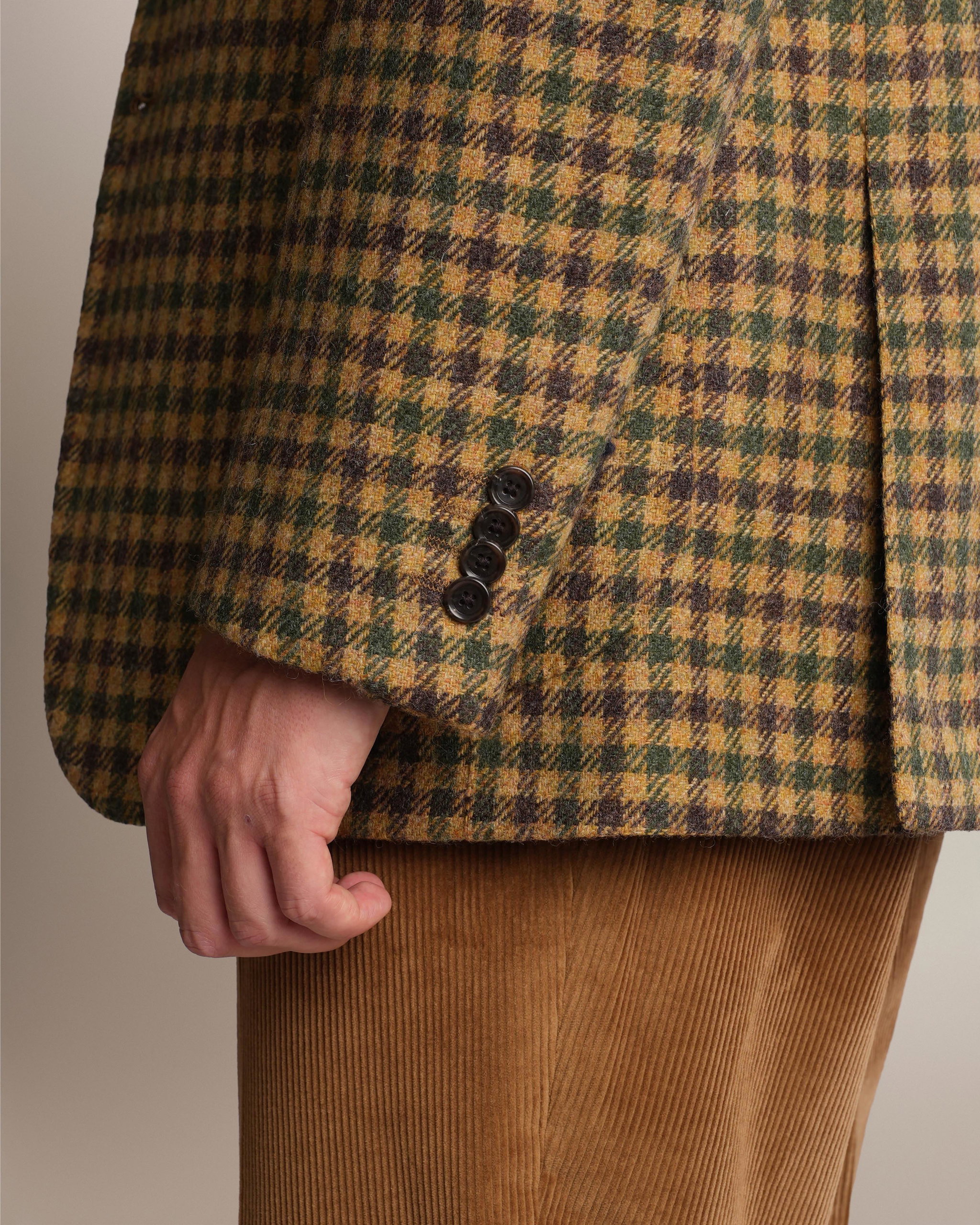 Mod 2 Shepherds Check Tweed Jacket Brown - Blazers - Cavour