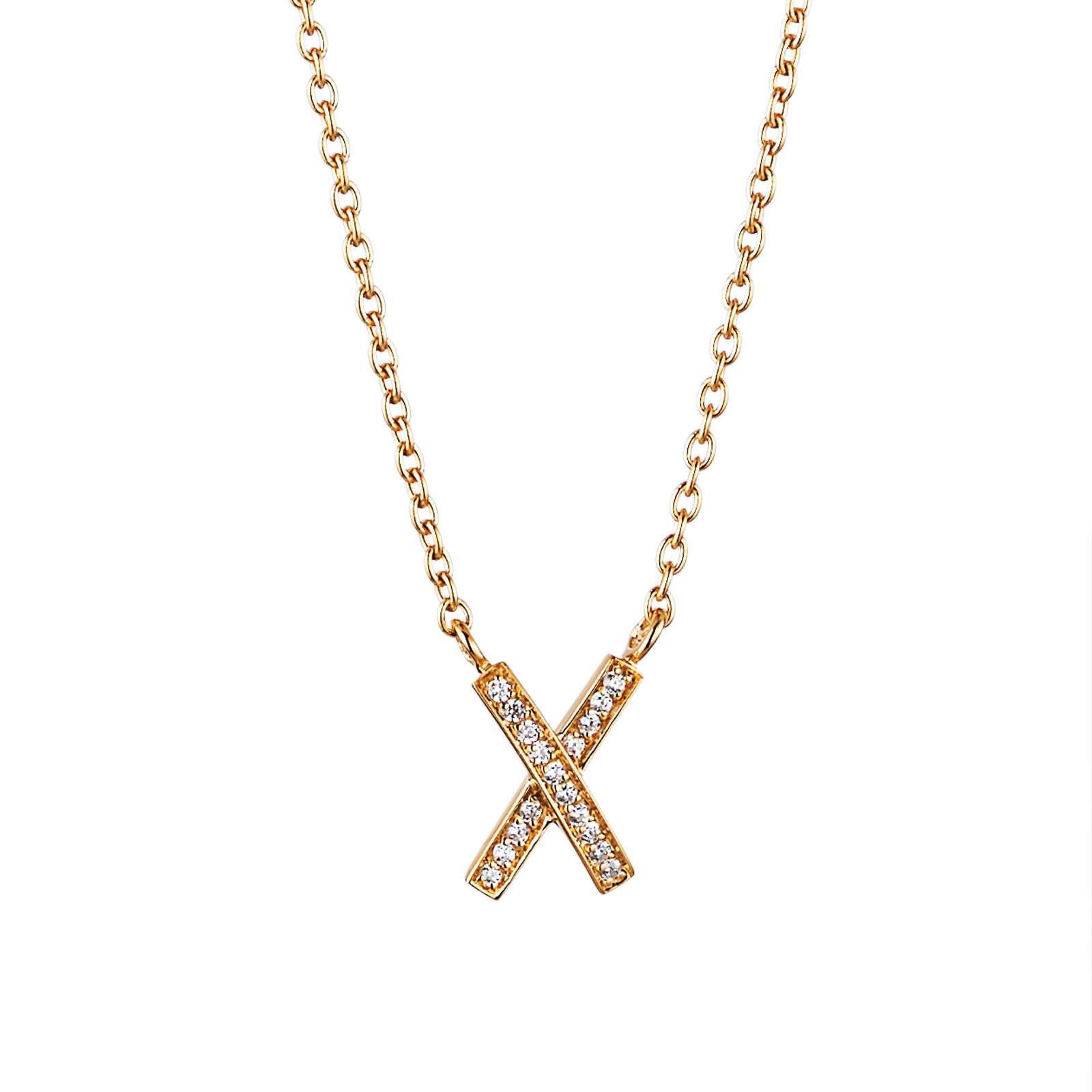 Alternativ bild 0 för Kisses & Stars Halsband Guld 40 cm