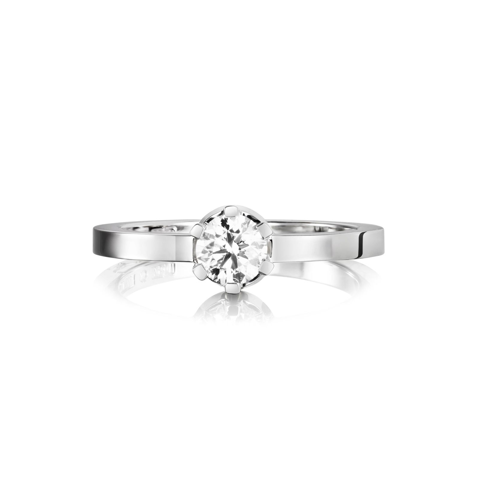 Efva Attling Crown Wedding Ring 0.50 ct. 21.25 - VITGULD