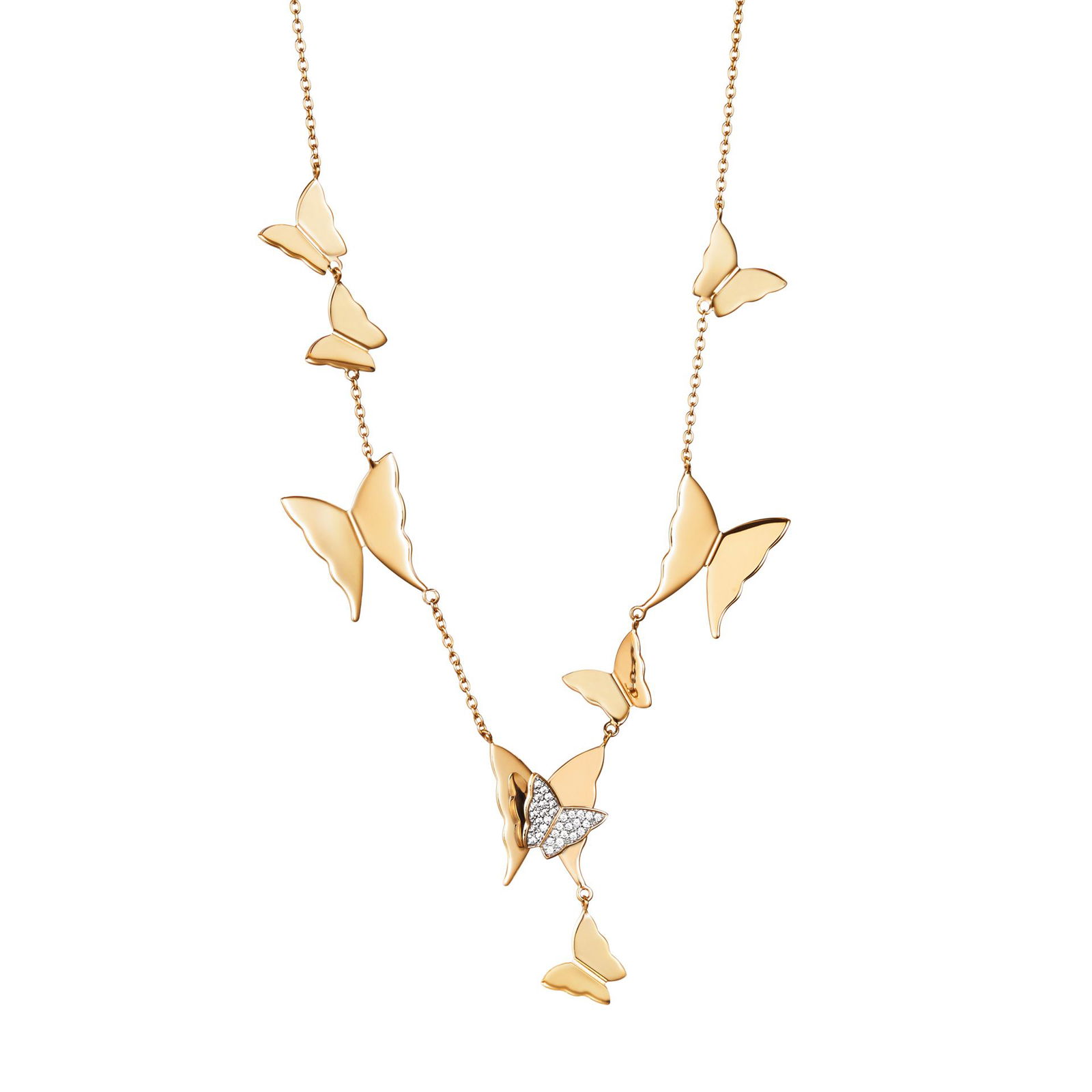 Alternativ bild 0 för Miss Butterfly Air & Stars Collier Halsband Guld