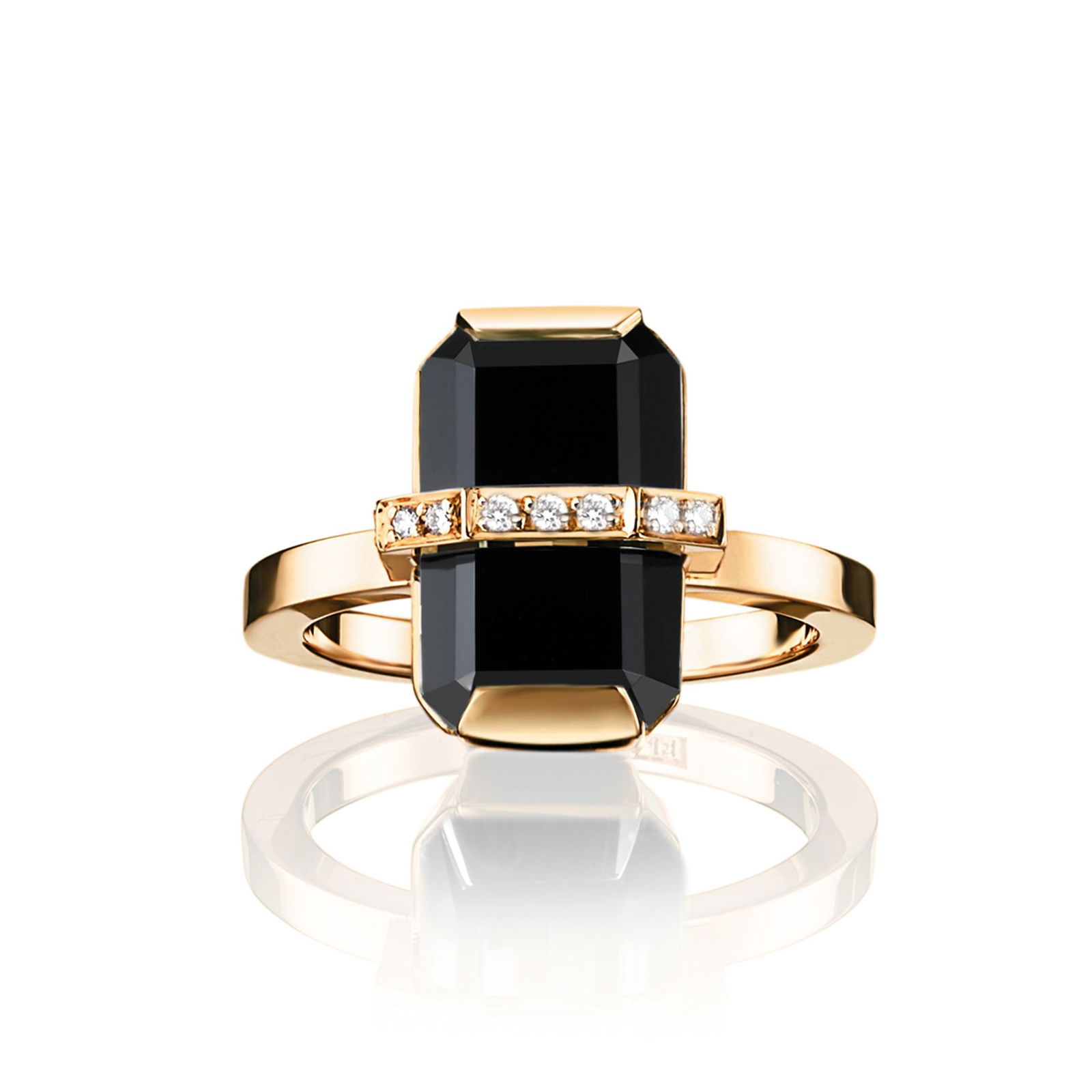 Alternativ bild 0 för Little Bend Over - Onyx Ring Guld 15.00 mm