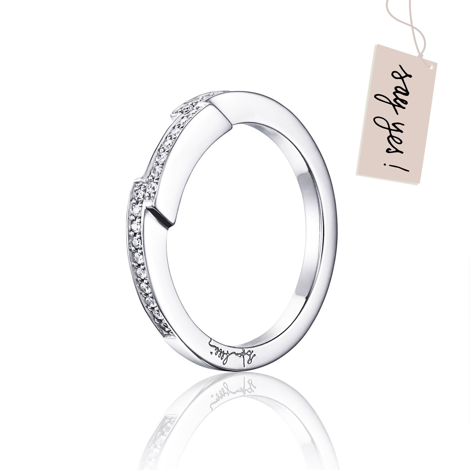Efva Attling Deco Thin Ring 17.50 - HYRA RING: SILVER