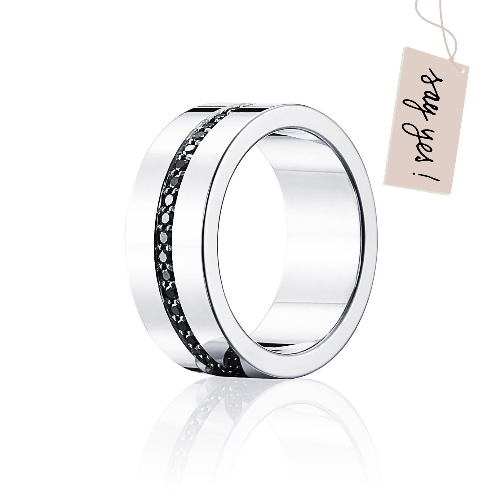 Efva Attling Wide & Black Stars Ring 17.50 – HYRA RING: SILVER