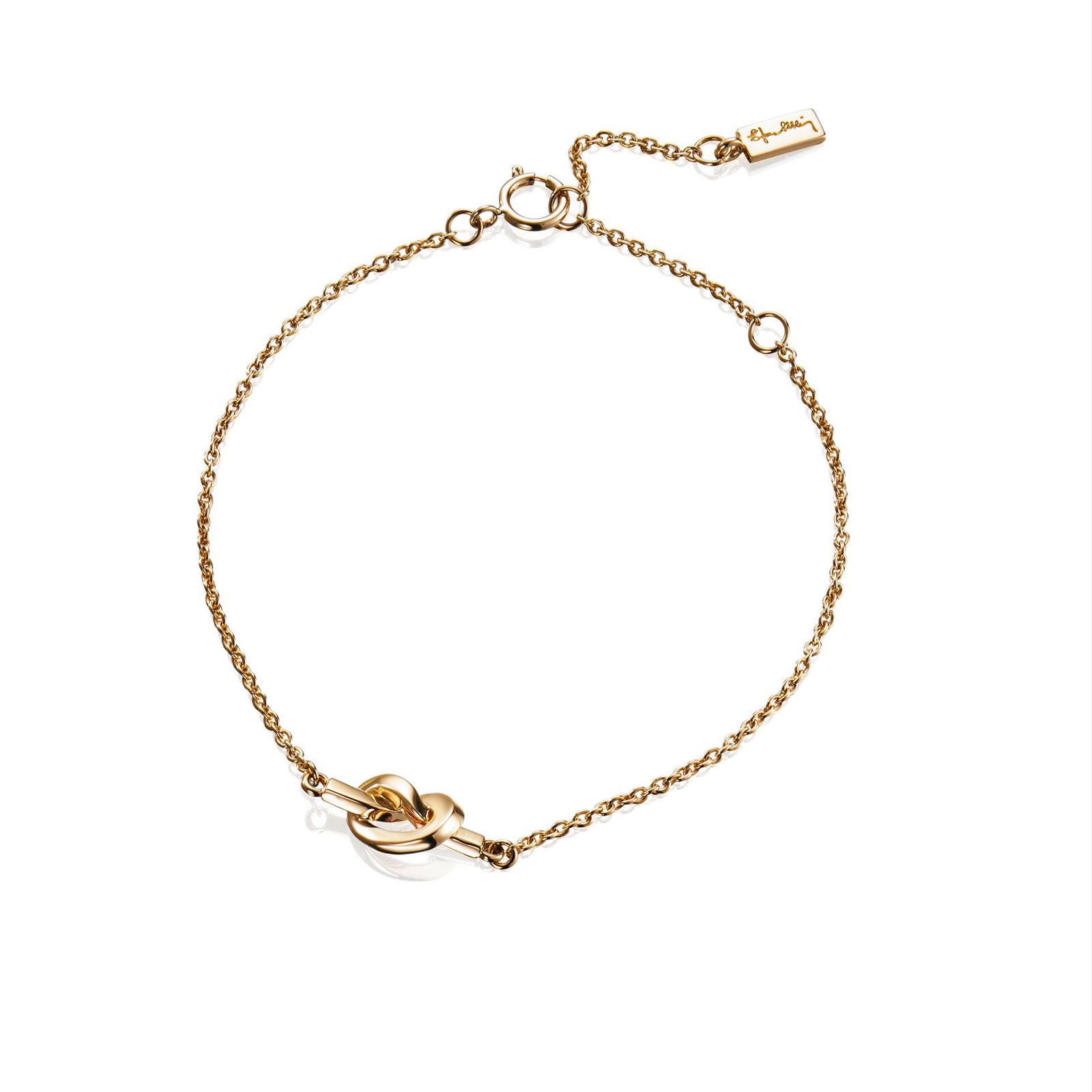 Alternativ bild 0 för Love Knot Armband Guld 15-19 cm
