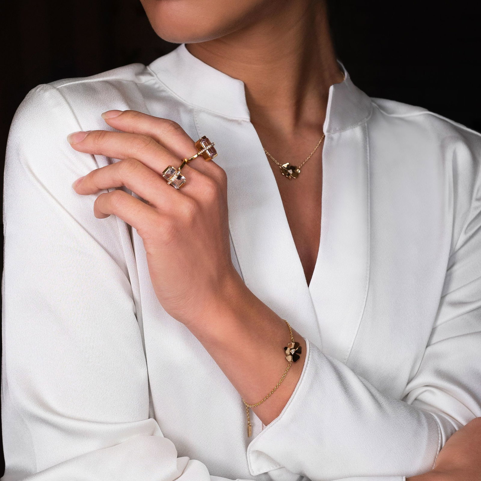 Little Bend Over Ring - Morganite bild 2