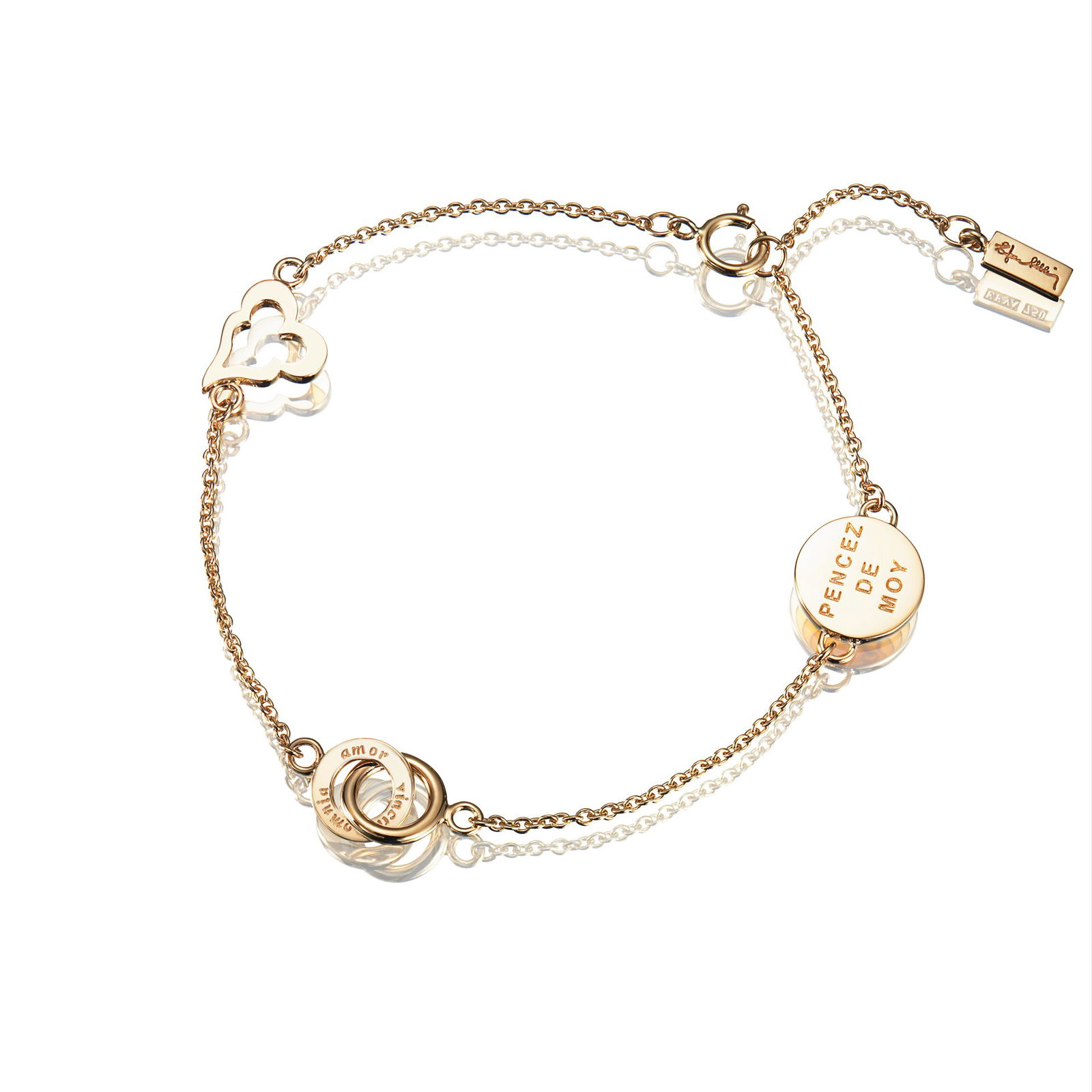 Alternativ bild 0 för Mini Love Armband Guld 15-19 cm