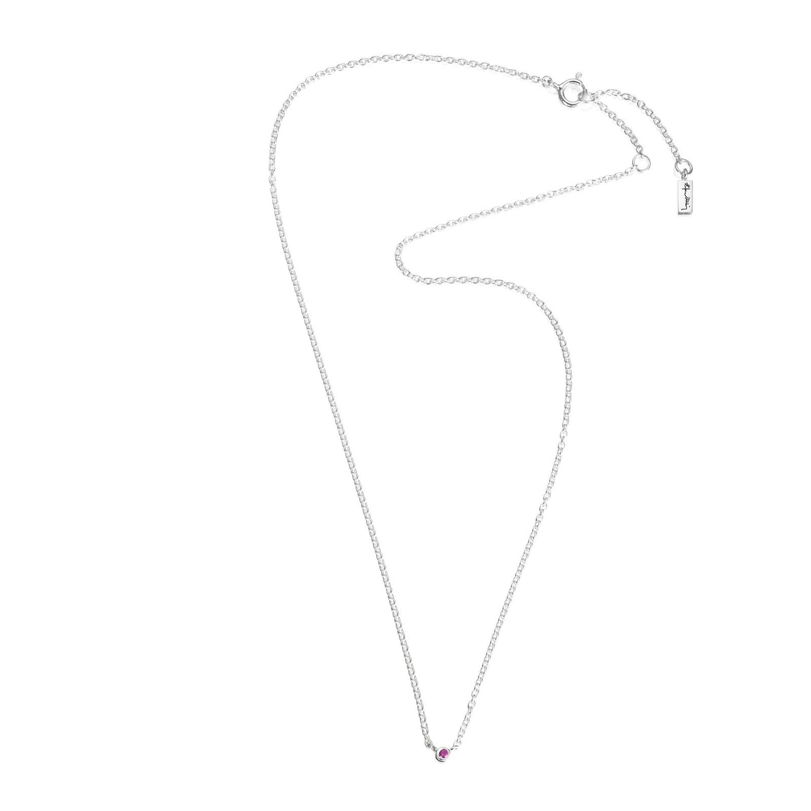 Micro Blink Necklace - Pink Sapphire bild 3