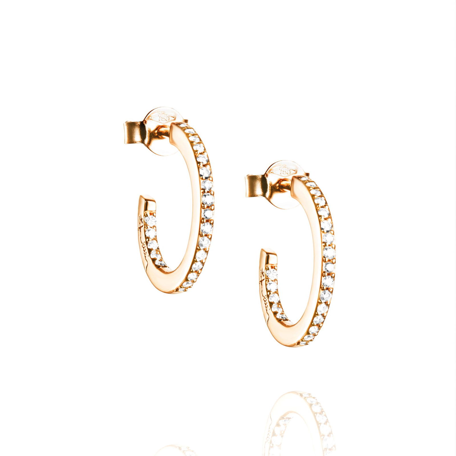 Alternativ bild 0 för Stars Hoops Örhänge Guld