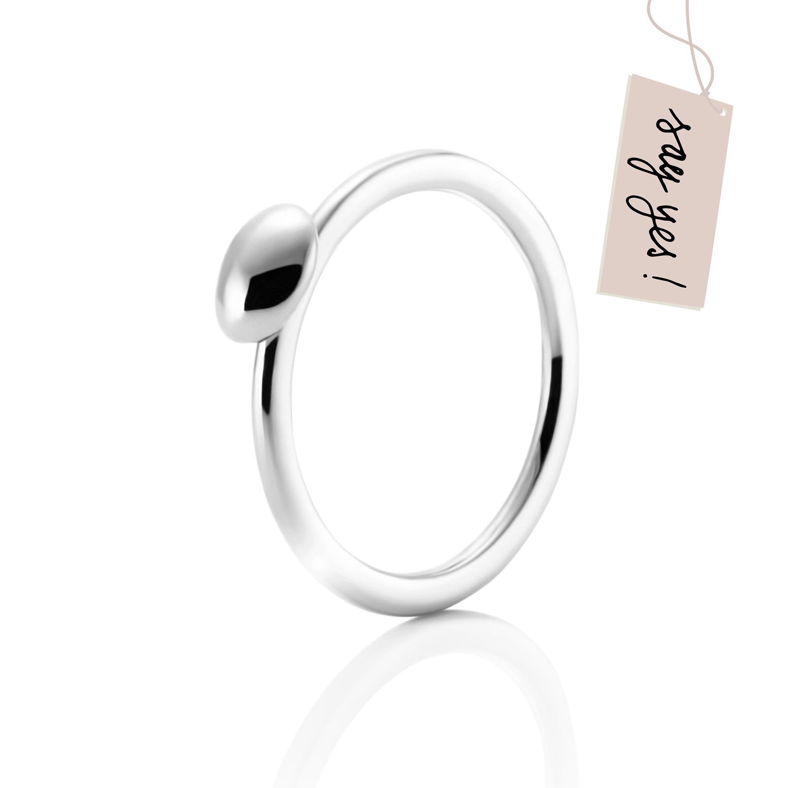 Efva Attling Love Bead Ring - Gold 17.50 - HYRA RING: SILVER