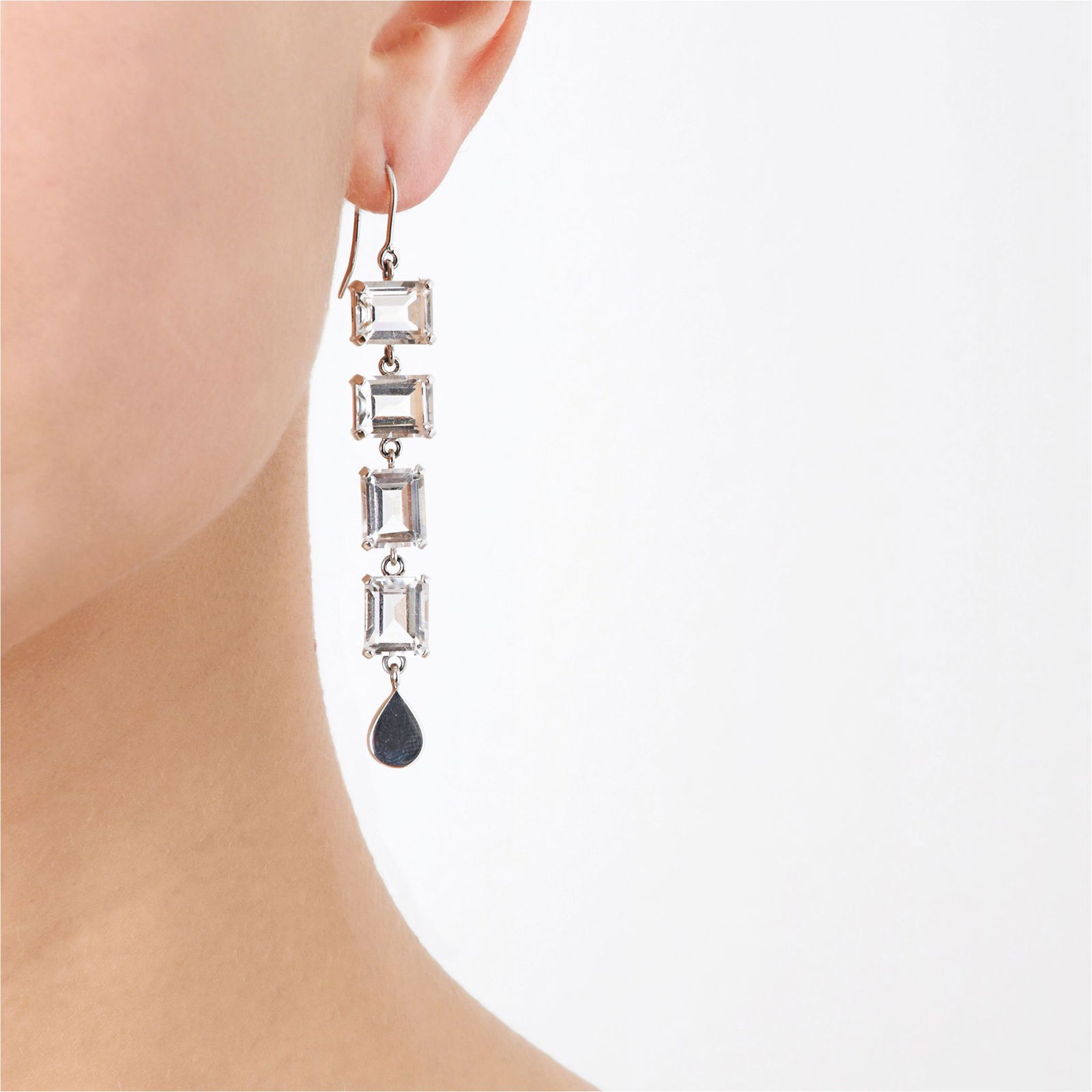 Crystal Fall Earrings - Clear bild 3