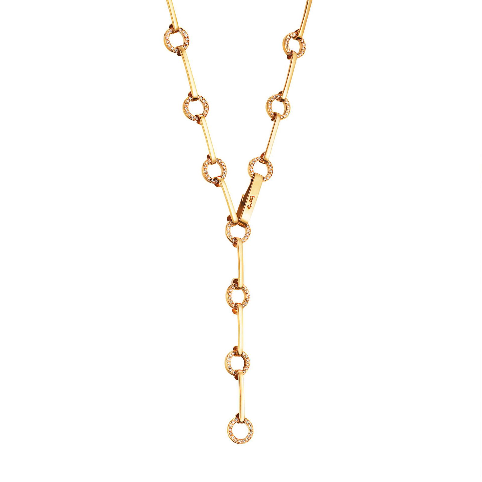 Alternativ bild 0 för Ring Chain & Stars Halsband Guld