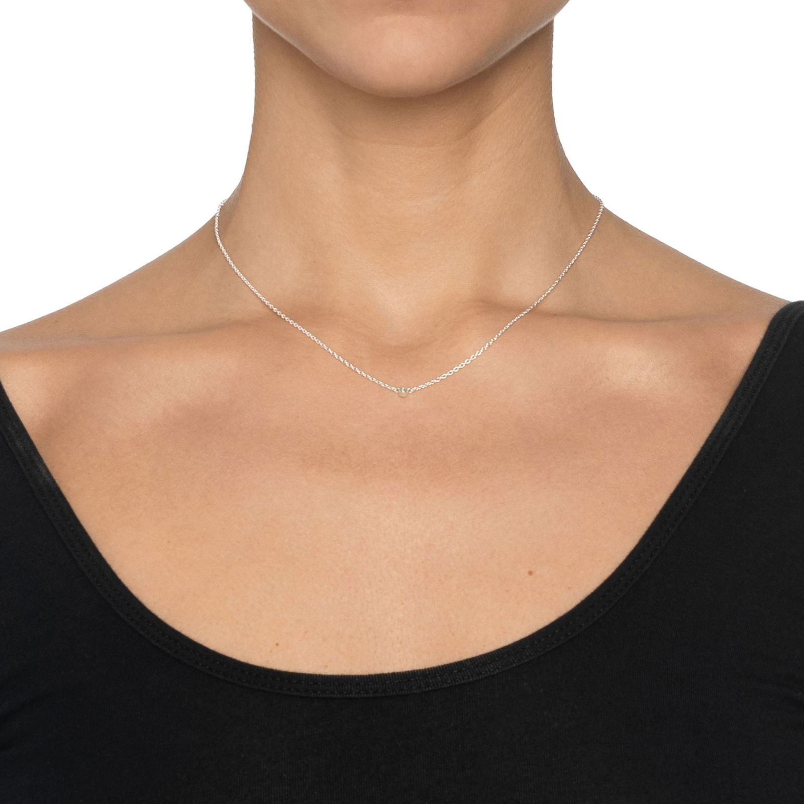 Micro Blink Necklace - Green Emerald