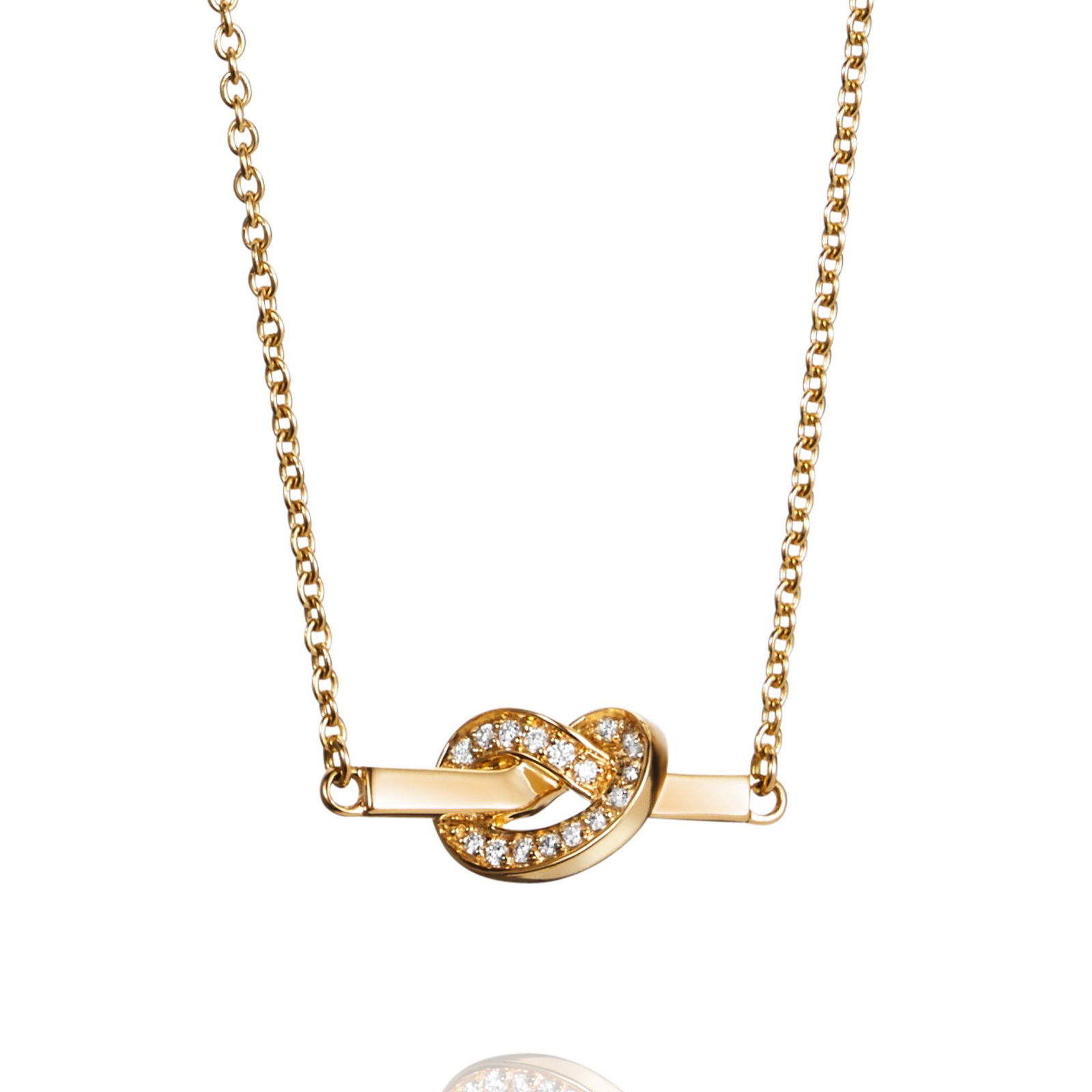 Alternativ bild 0 för Love Knot & Stars Halsband Guld 42-45 cm