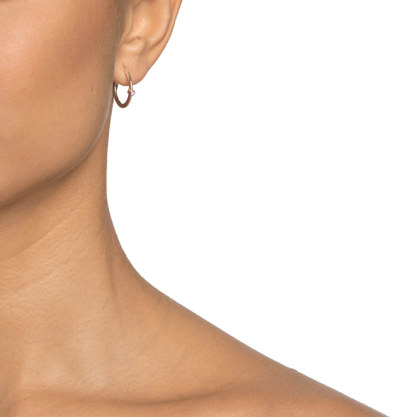 Micro Blink Hoops - Pink Sapphire bild 3