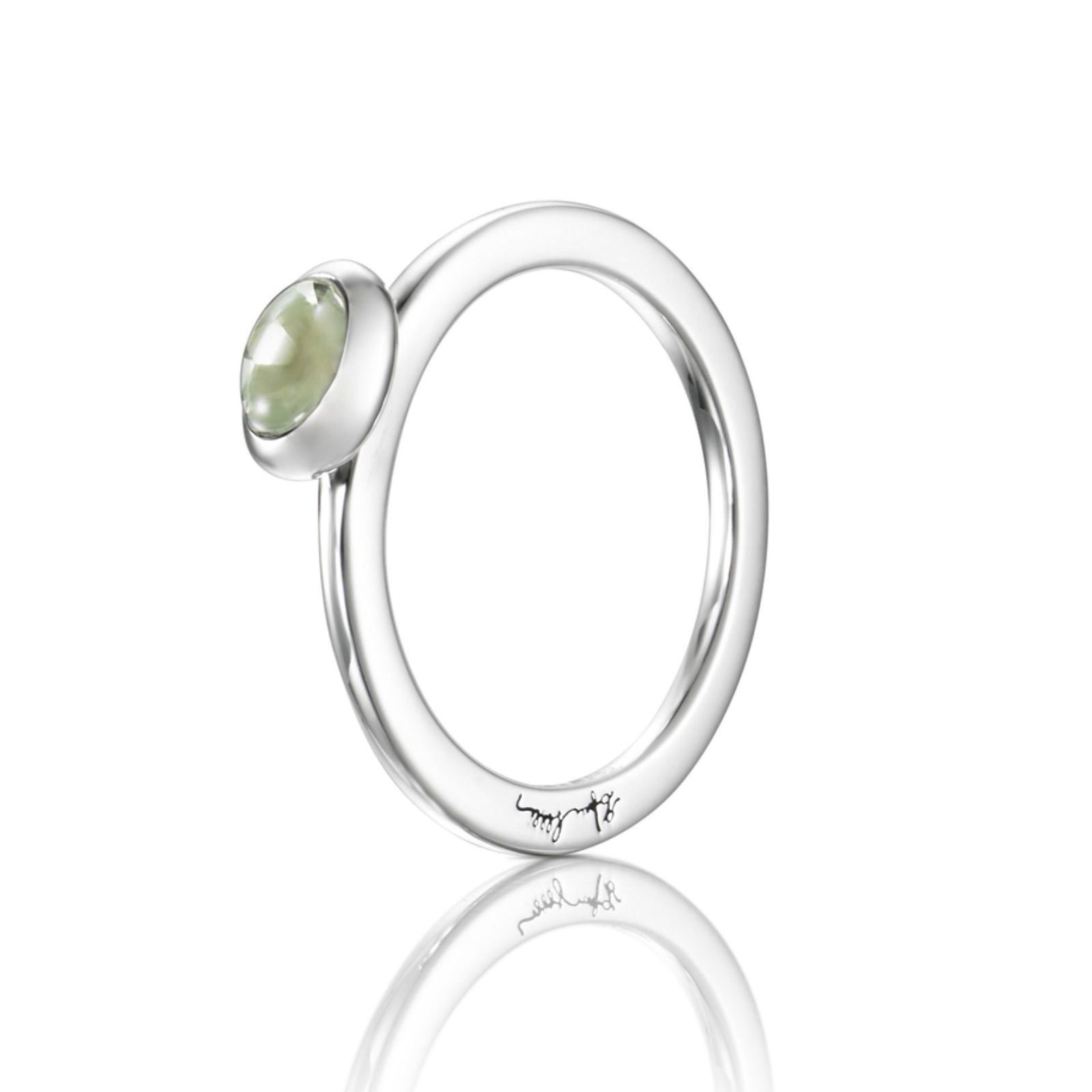 Alternativ bild 0 för Love Bead Silver - Green Quartz Ring Silver 15.00 mm