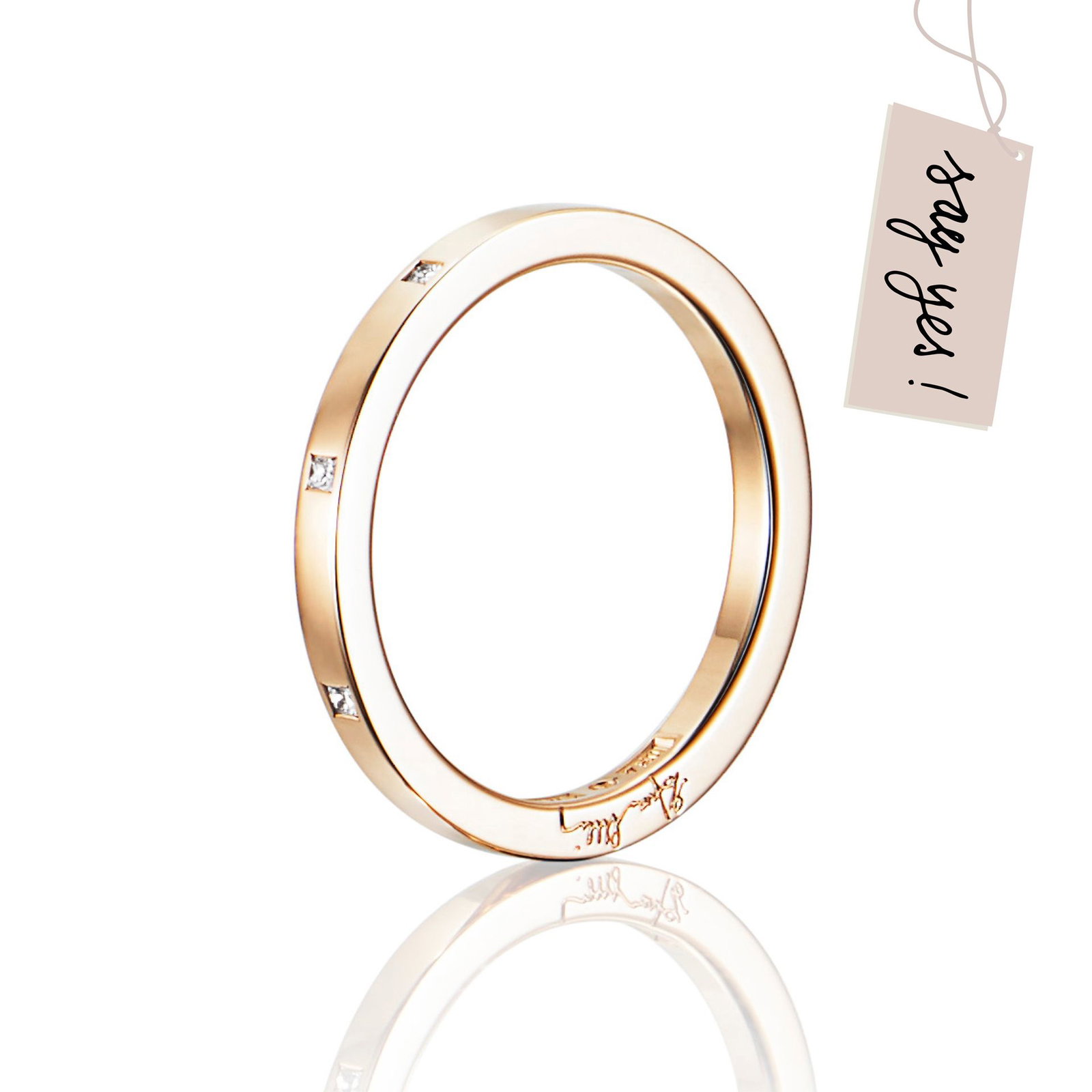 Efva Attling Thin & I Love You On Top Ring 17.50 - HYRA RING: GULD