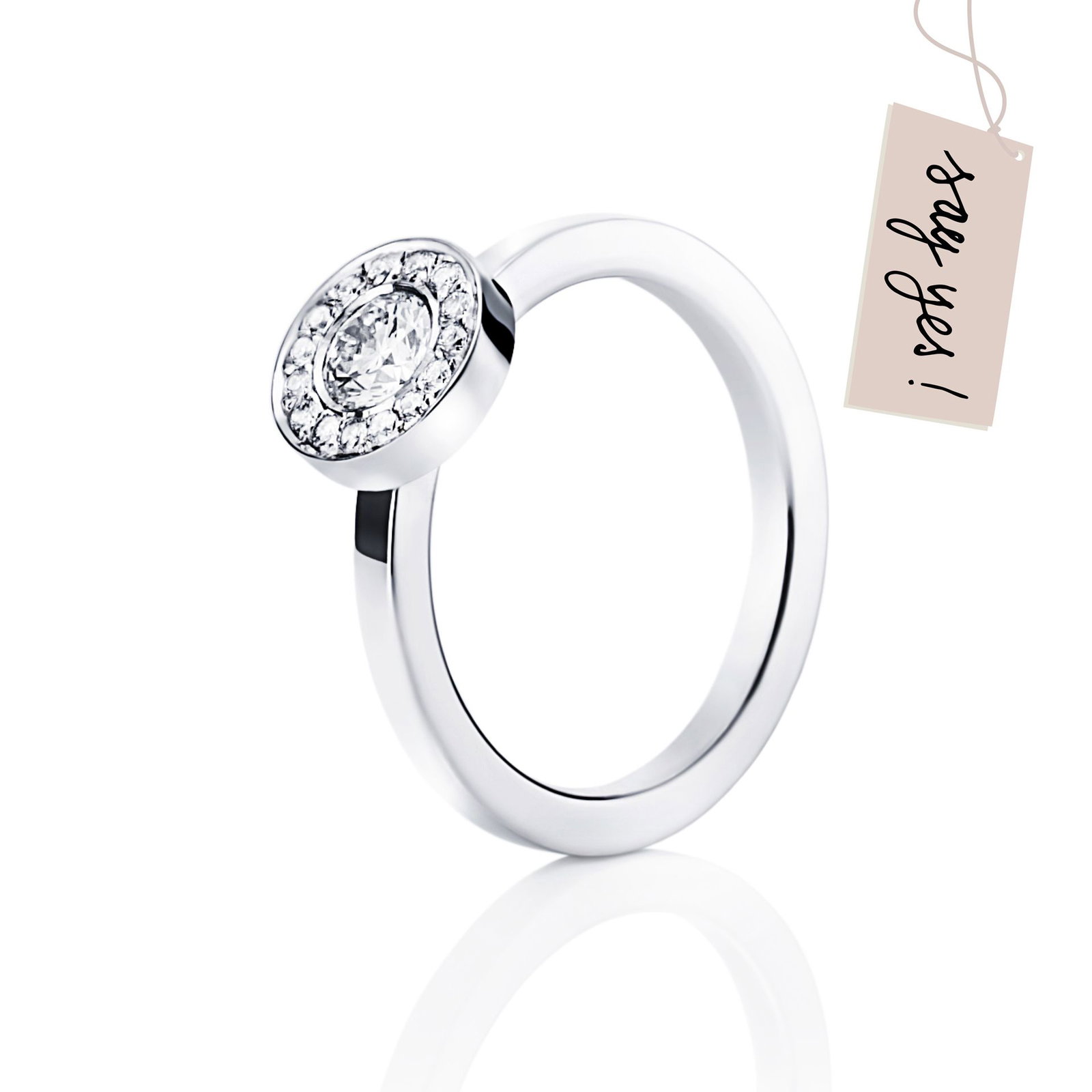 Efva Attling Wedding & Stars Ring 0.40 ct 17.50 - HYRA RING: SILVER