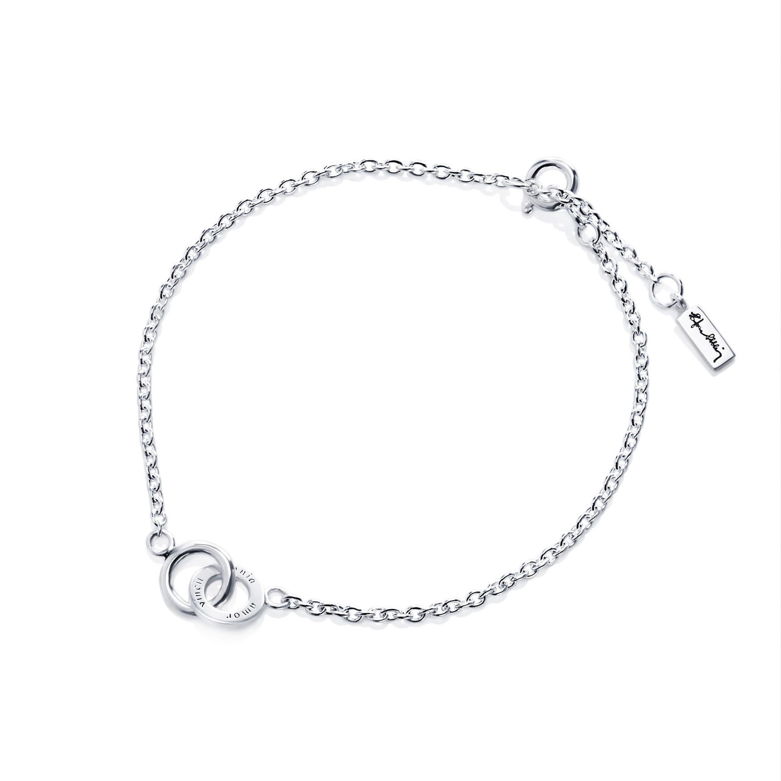 Alternativ bild 0 för Mini Twosome Armband Silver 17-19 cm