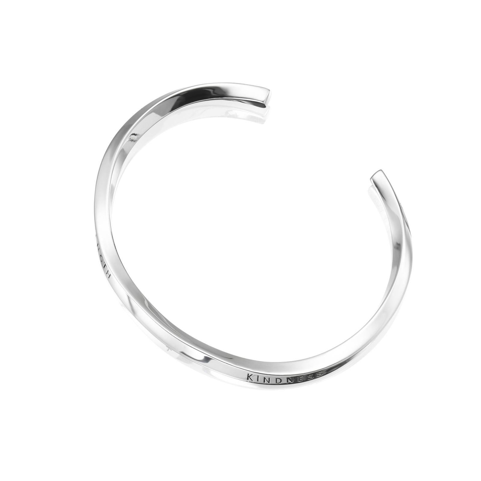 Produktfoto för Strength & Kindness Slim Cuff Armband Silver S