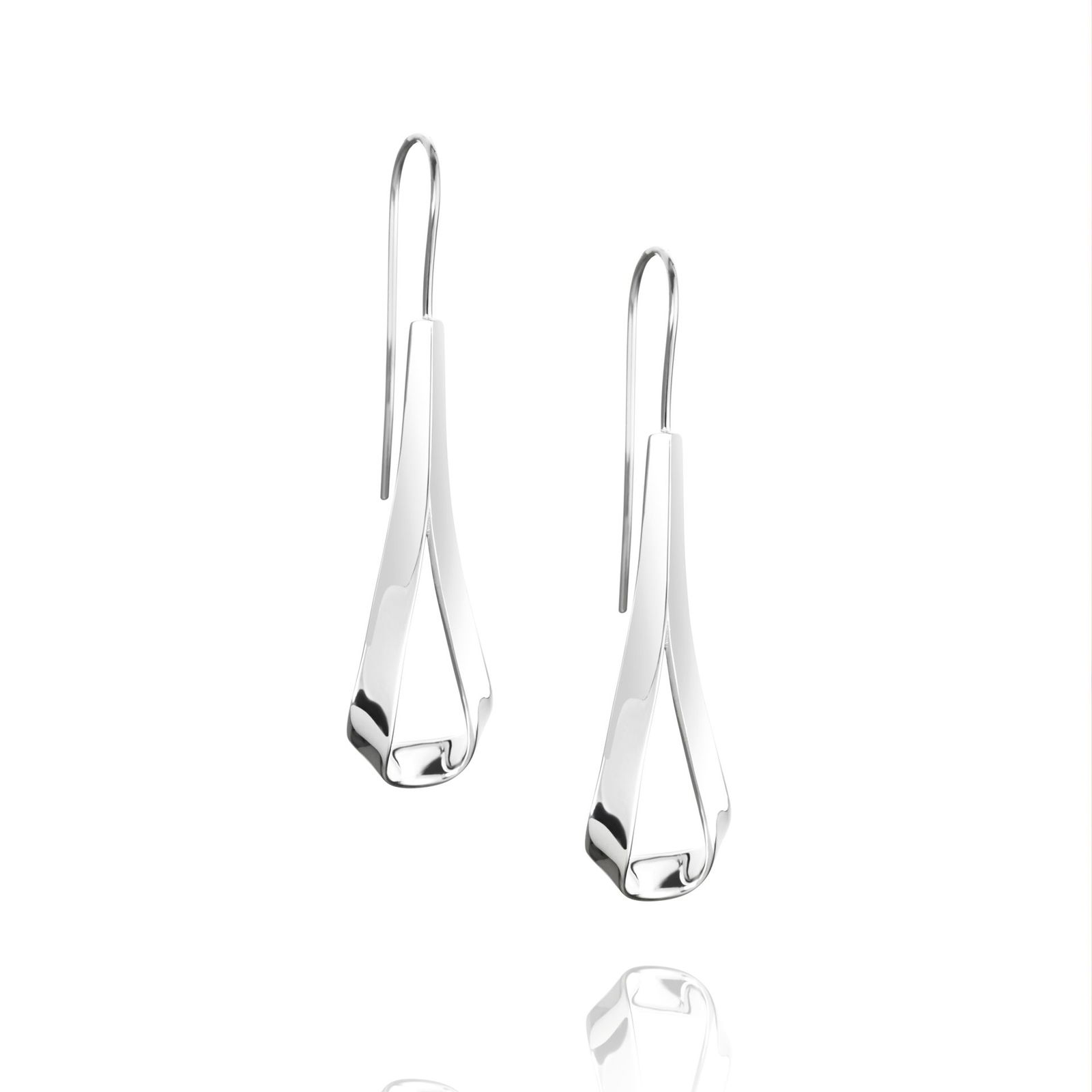 Alternativ bild 0 för Folded Örhänge Silver