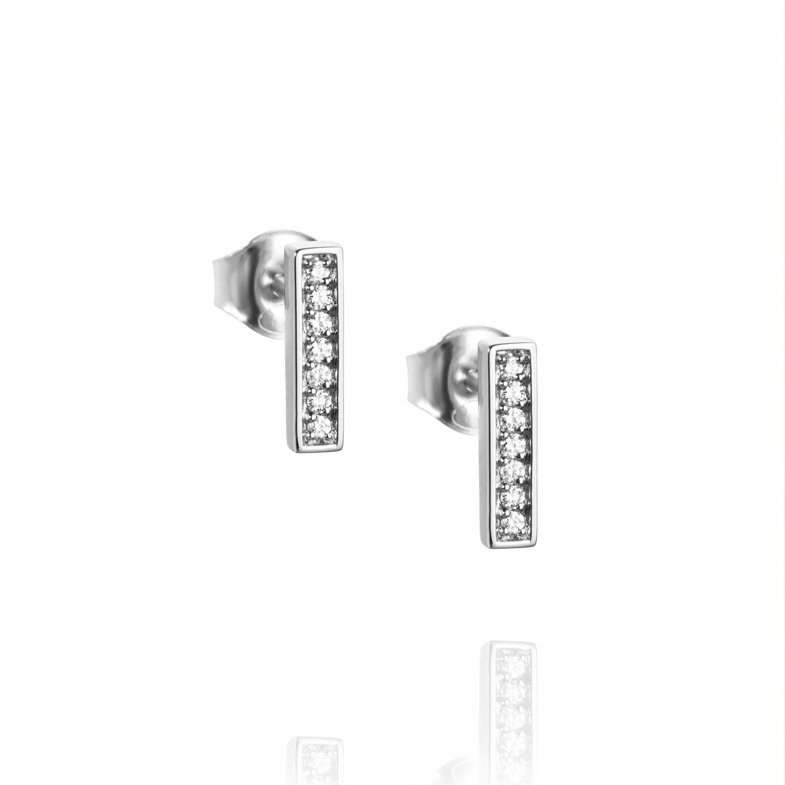 Alternativ bild 0 för Thin Stars Örhänge Vitguld