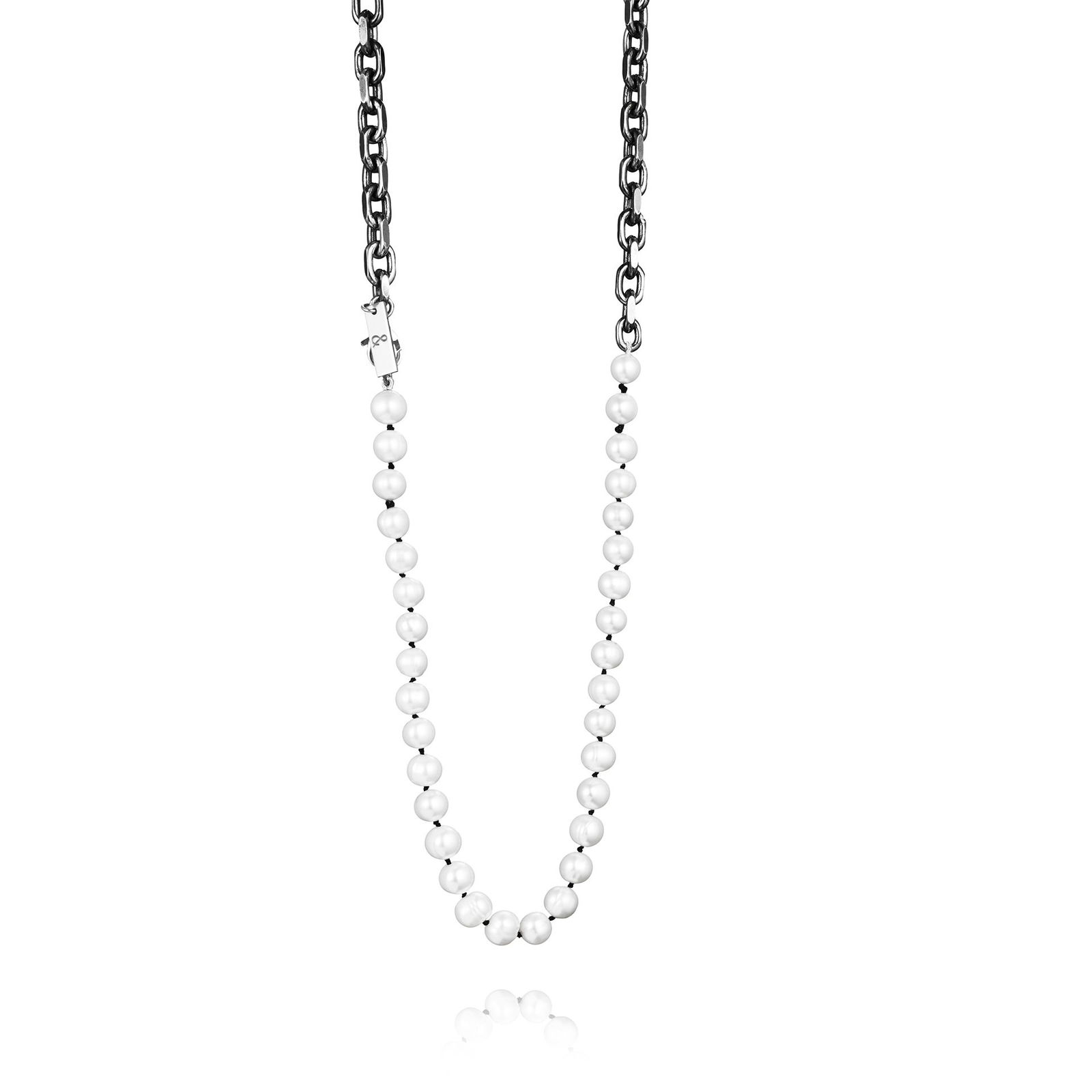 Efva Attling Punk & Pearls Necklace 50/60 - SILVER
