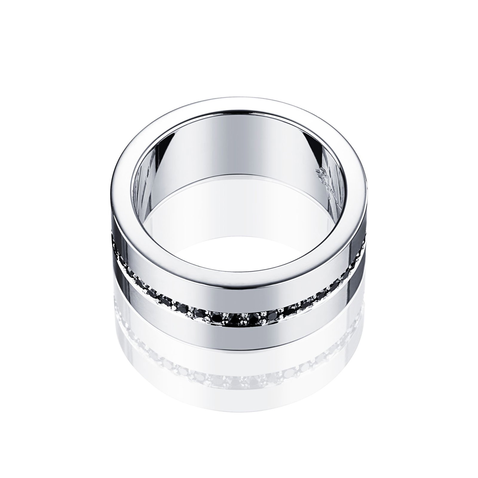 Wide & Black Stars Ring bild 3