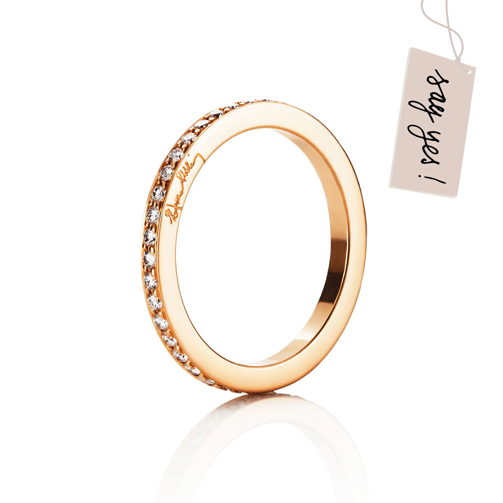 Efva Attling Stars & Signature Thin Ring 17.50 - HYRA RING: GULD