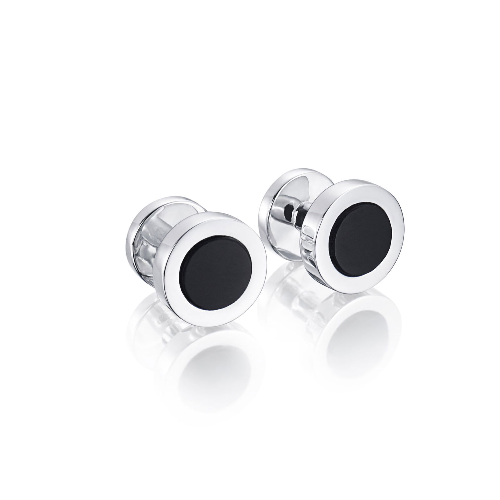 Alternativ bild 0 för Black Cufflinks Manschettknappar Silver