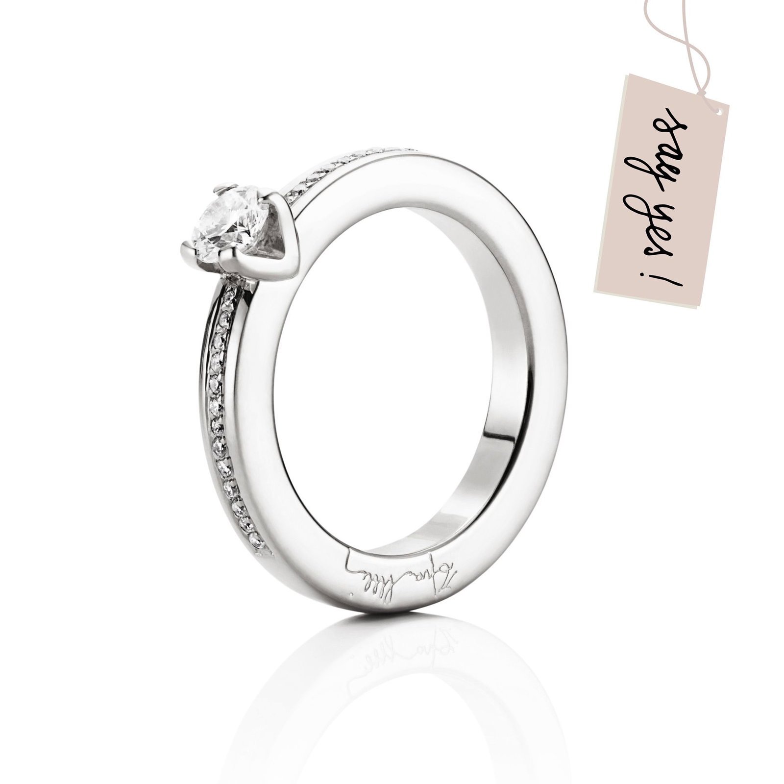 Efva Attling Heart To Heart Ring 0.50 ct. 17.50 – HYRA RING: SILVER