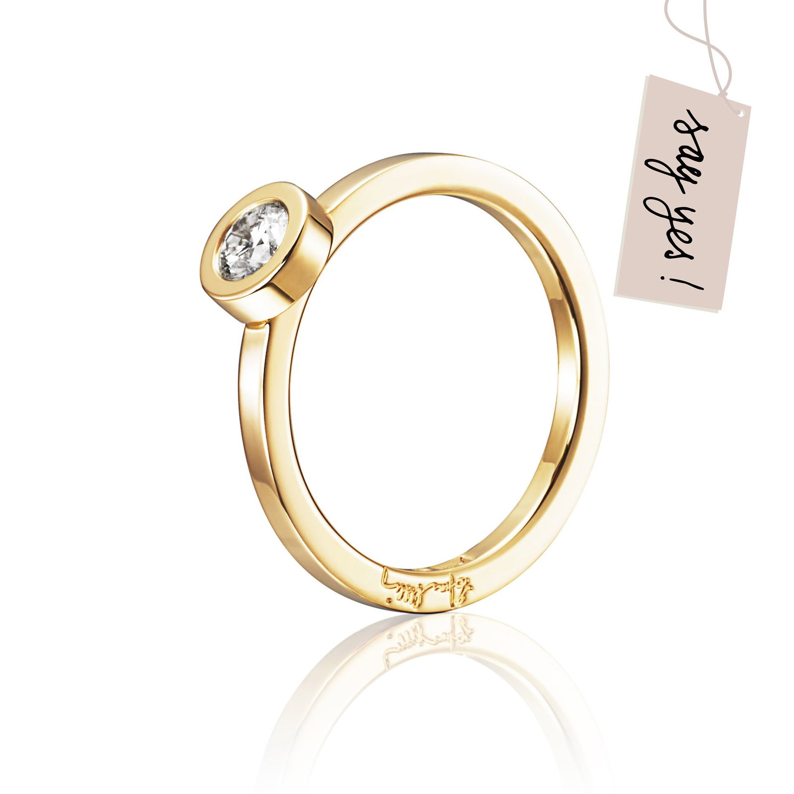 Efva Attling The Wedding Thin Ring 0.30 ct 17.50 - HYRA RING: GULD