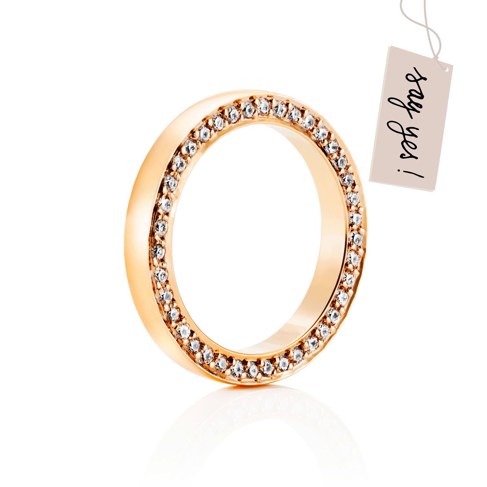 Efva Attling Half Round & Stars On Side Ring 17.50 - HYRA RING: GULD