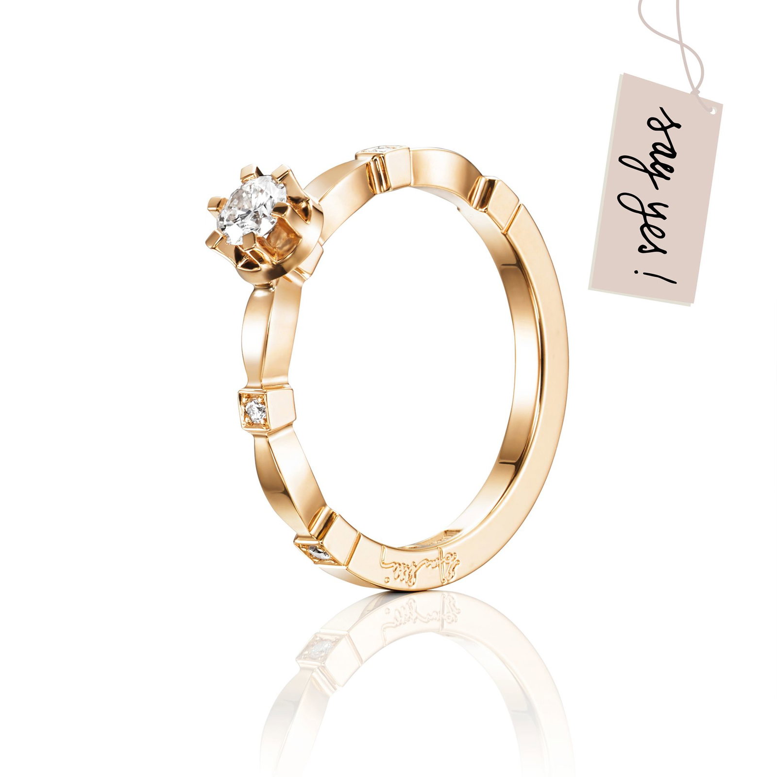 Efva Attling Forget Me Not Star Ring 0.19 ct 17.50 - HYRA RING: GULD