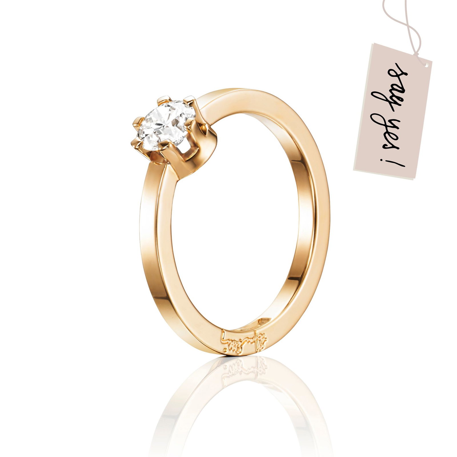 Efva Attling Crown Wedding Ring 0.50 ct. 17.50 - HYRA RING: GULD