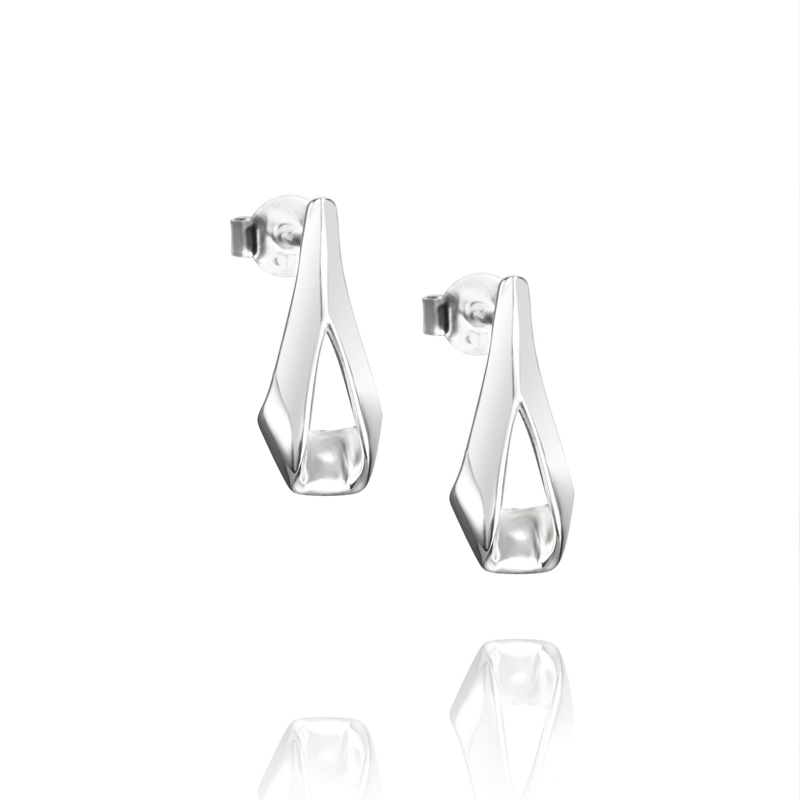 Alternativ bild 0 för Folded Mini Örhänge Silver