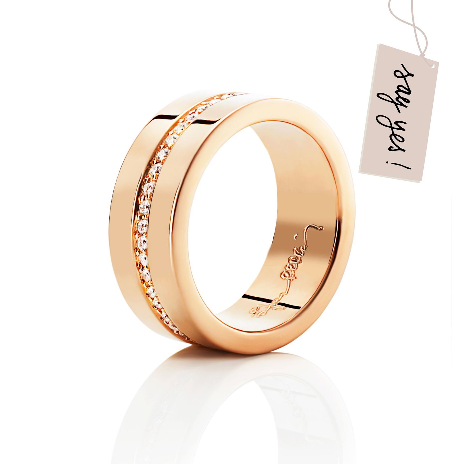 Efva Attling Wide & Stars Ring 17.50 - HYRA RING: GULD