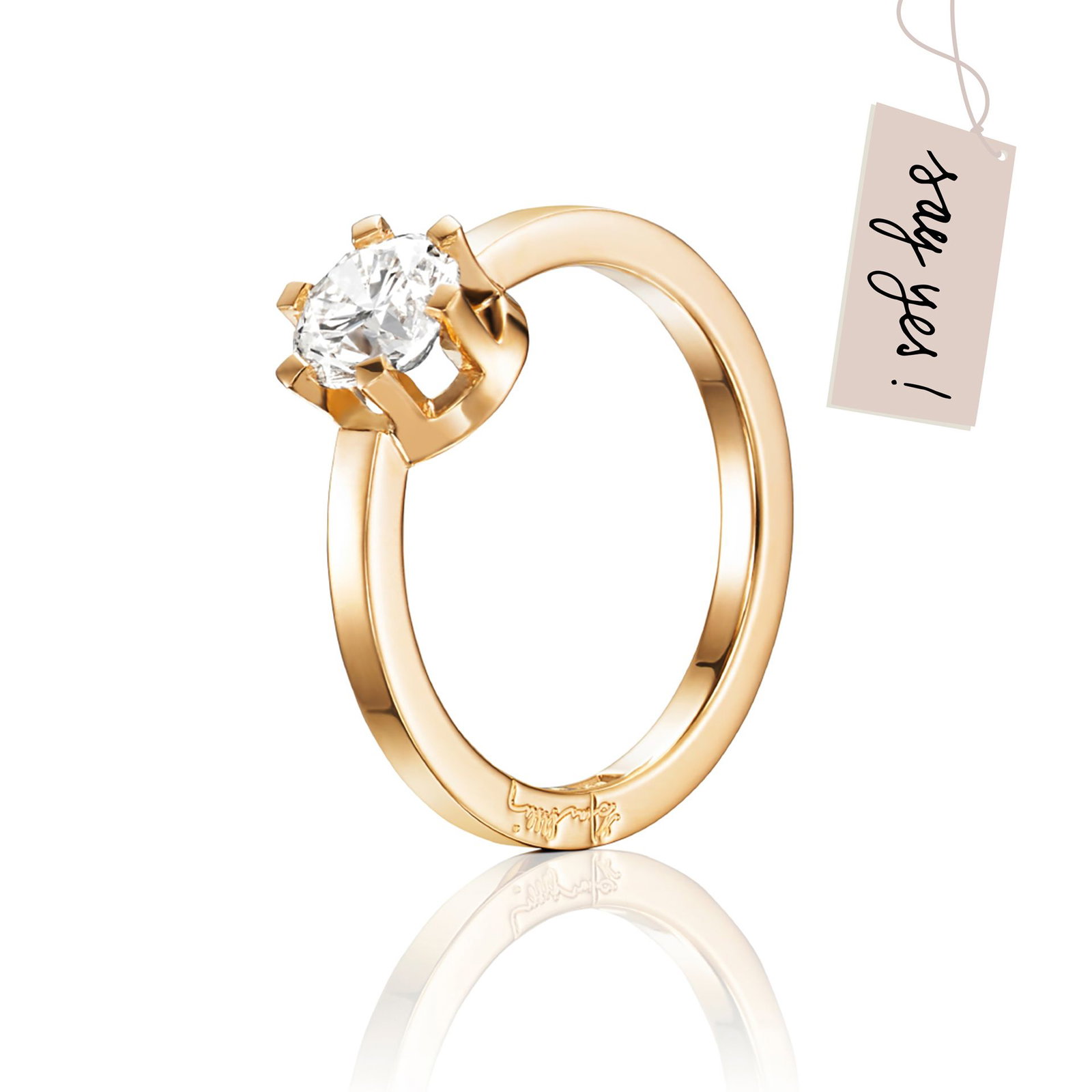 Efva Attling Crown Wedding Ring 1.0 ct. 17.50 - HYRA RING: GULD