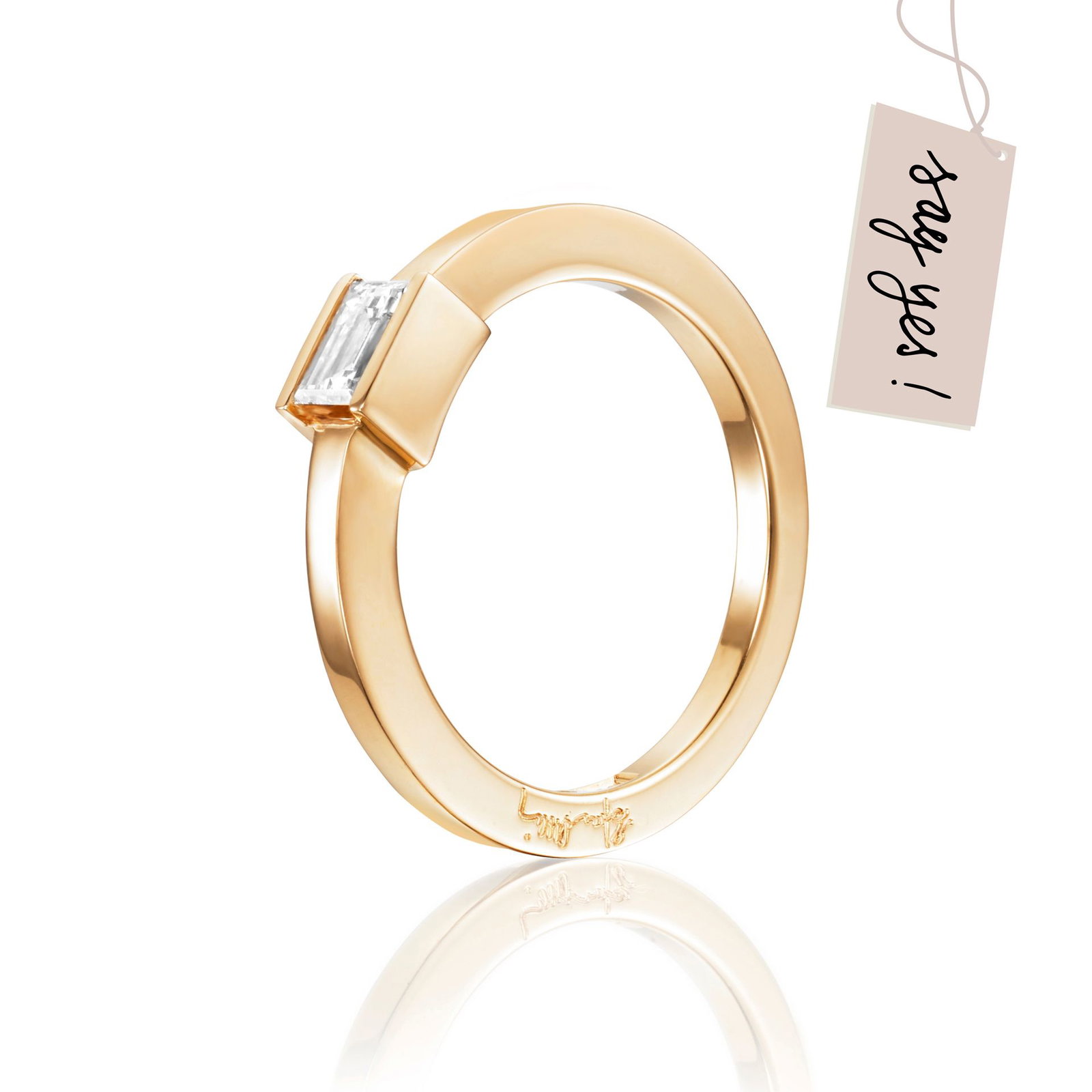 Efva Attling Deco Wedding Ring 0.36 ct 17.50 - HYRA RING: GULD