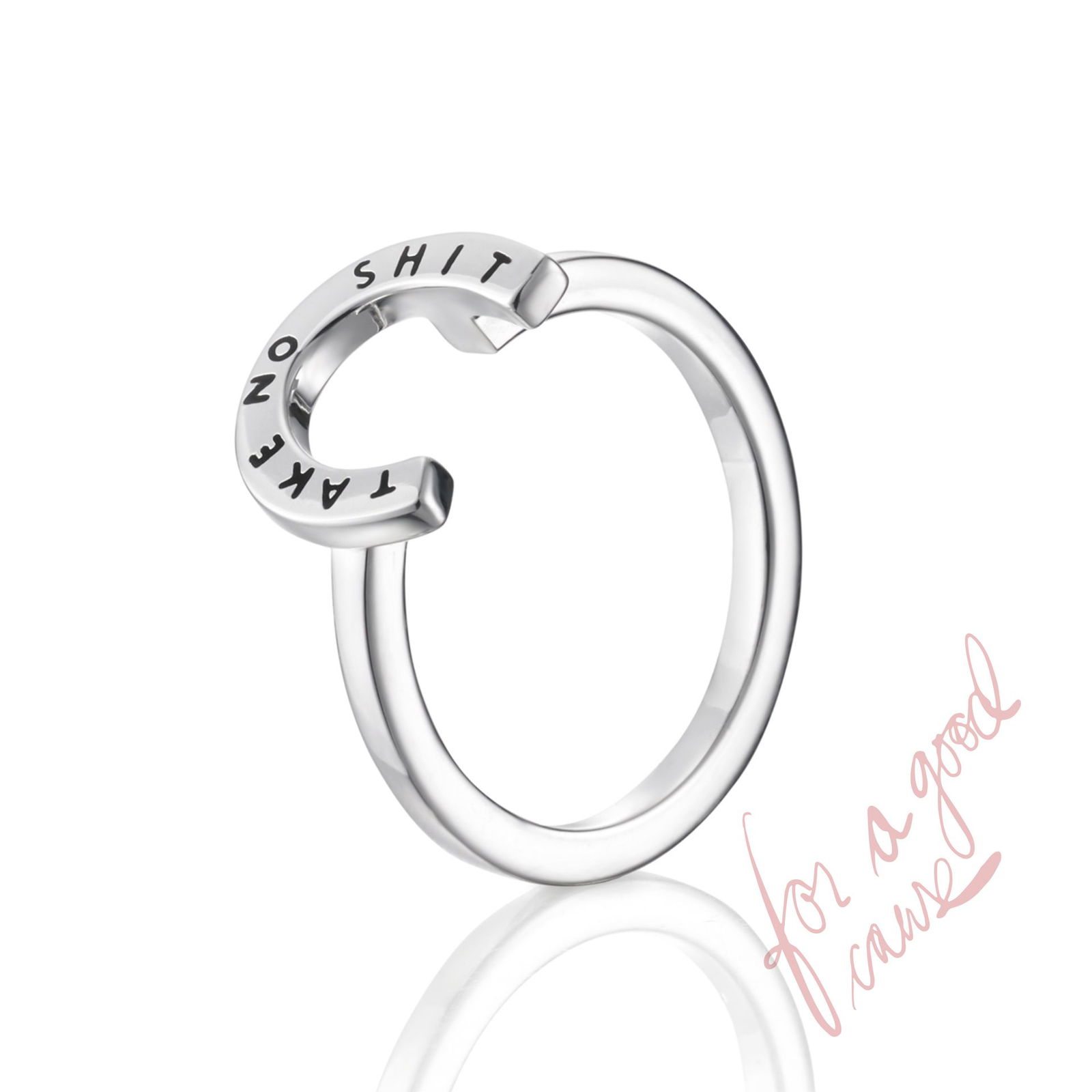 Alternativ bild 0 för Little Take No Shit Ring Silver 15.00 mm