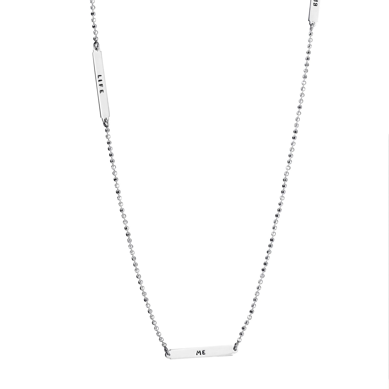 Alternativ bild 0 för Power Plates Long Halsband Silver 80 cm